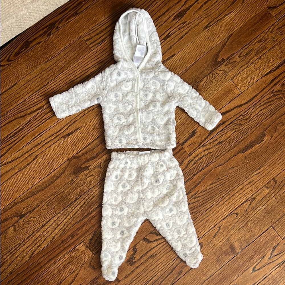 Cozy Cream Baby Hoodie and Pants Set